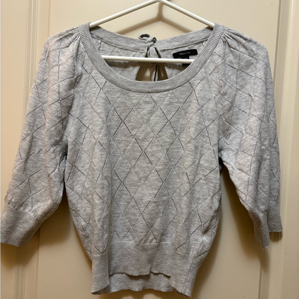 RW&CO. Light Gray Textured Sweater